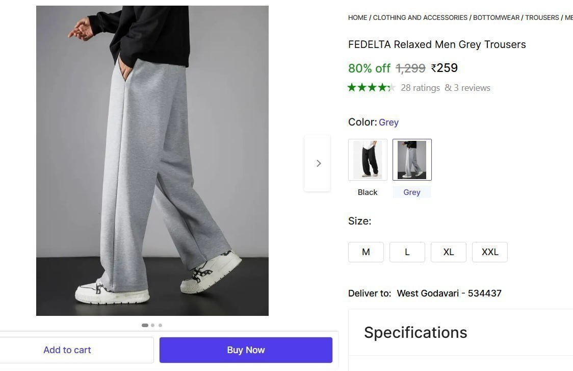 Relaxed Men S Grey Trousers 259