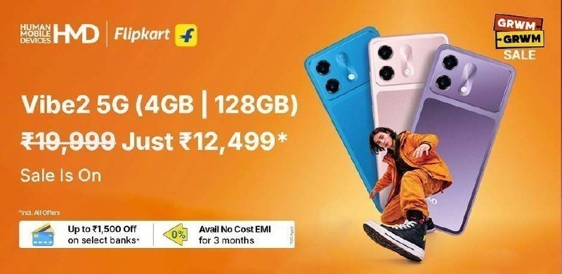 Sale Live Hmd Vibe2 5g (4gb 128gb) Starting A