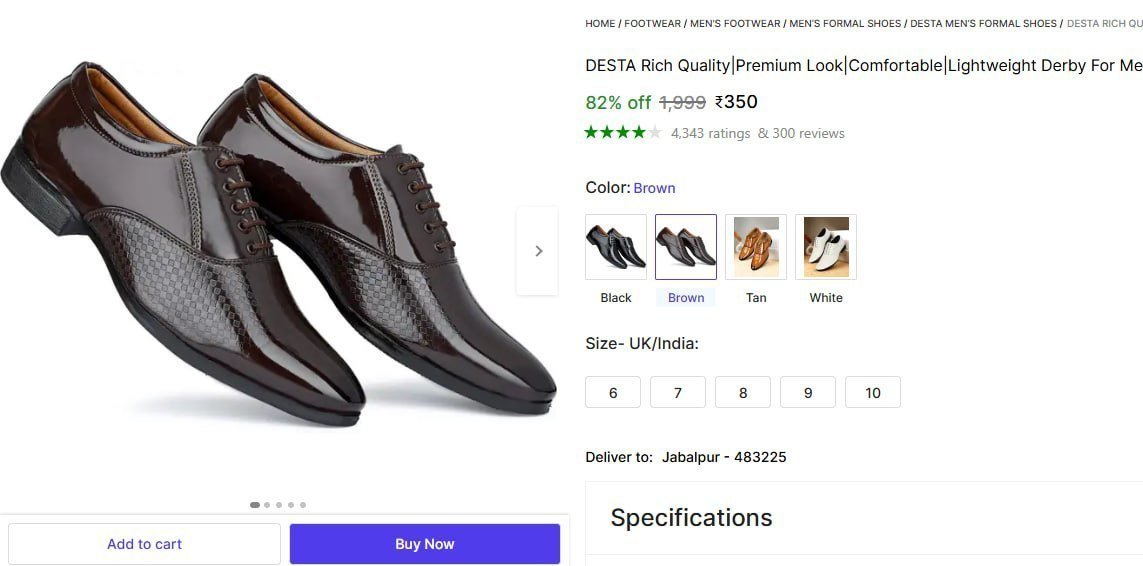 Lightweight Derby For Men (brown) 350