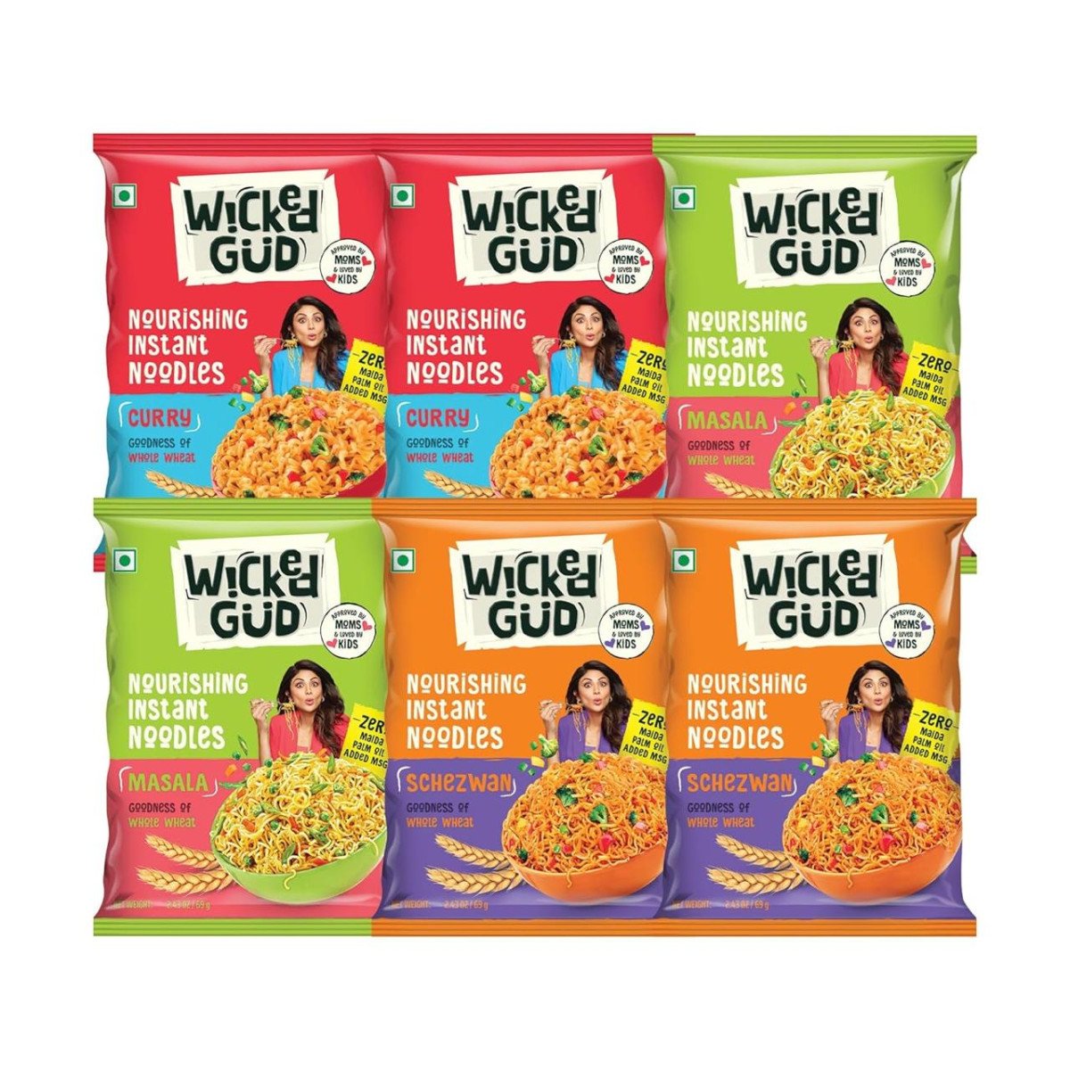 Wickedgud Nourishing Instant Noodles Range Pack Of