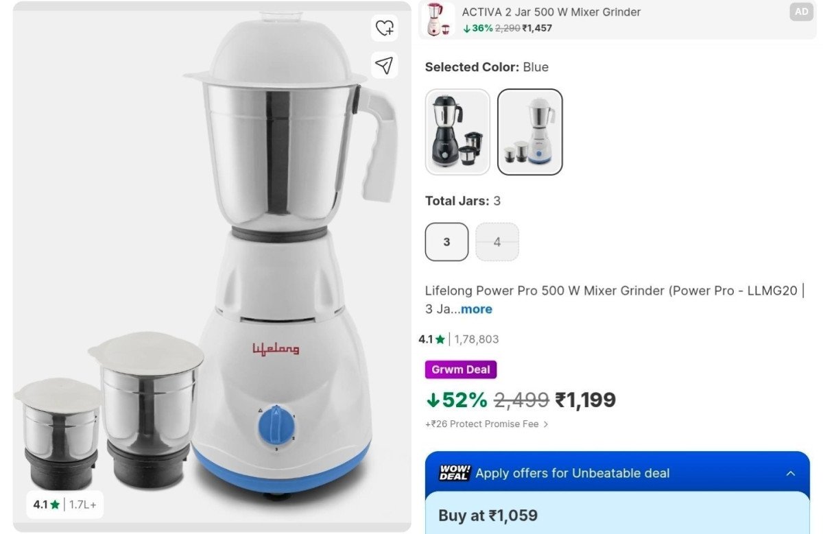 Lifelong Mixer Grinder At 1199more Deals Click Here To Join Check All Whats
