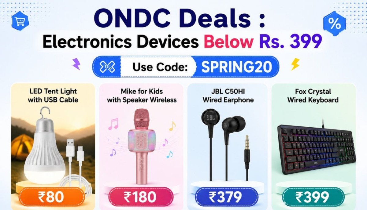 Ondc Deals Electronics Devices Below Rs 399use Code Spring20 Led Tent Light