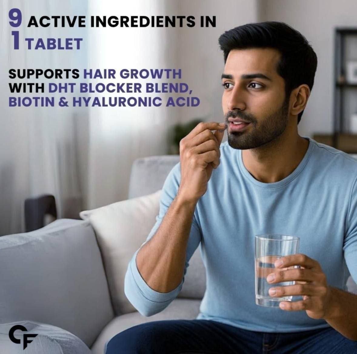 Cf Dht Blocker With Biotin Tablets For Hair Growth