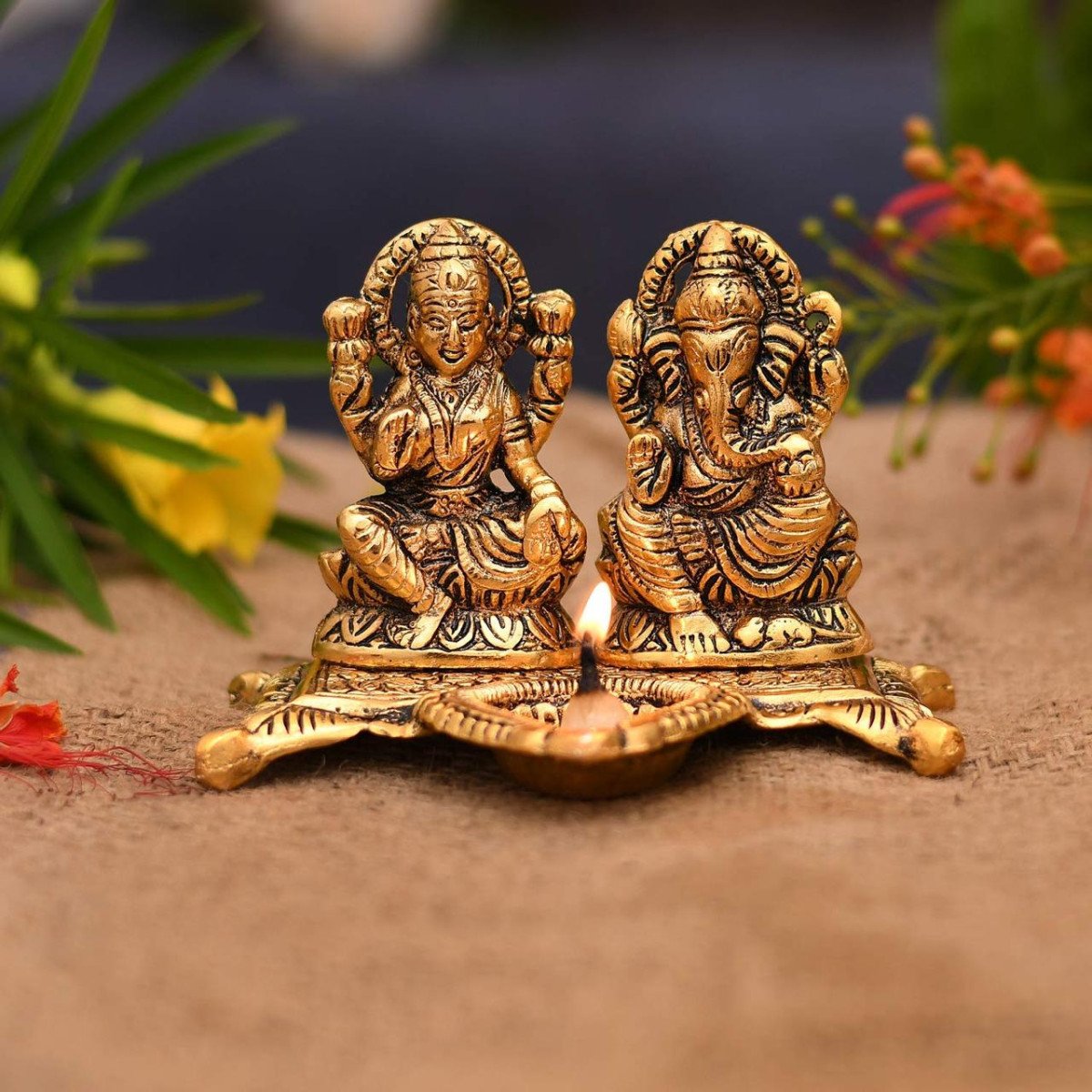 Collectible India Lakshmi Laxmi Ganesh Murti Idol 