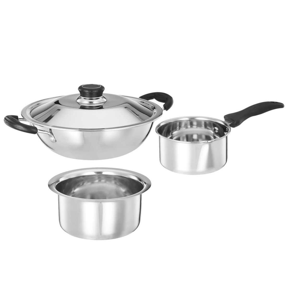 Amazon Brand - Solimo Stainless Steel - 3 Pcs Kitc