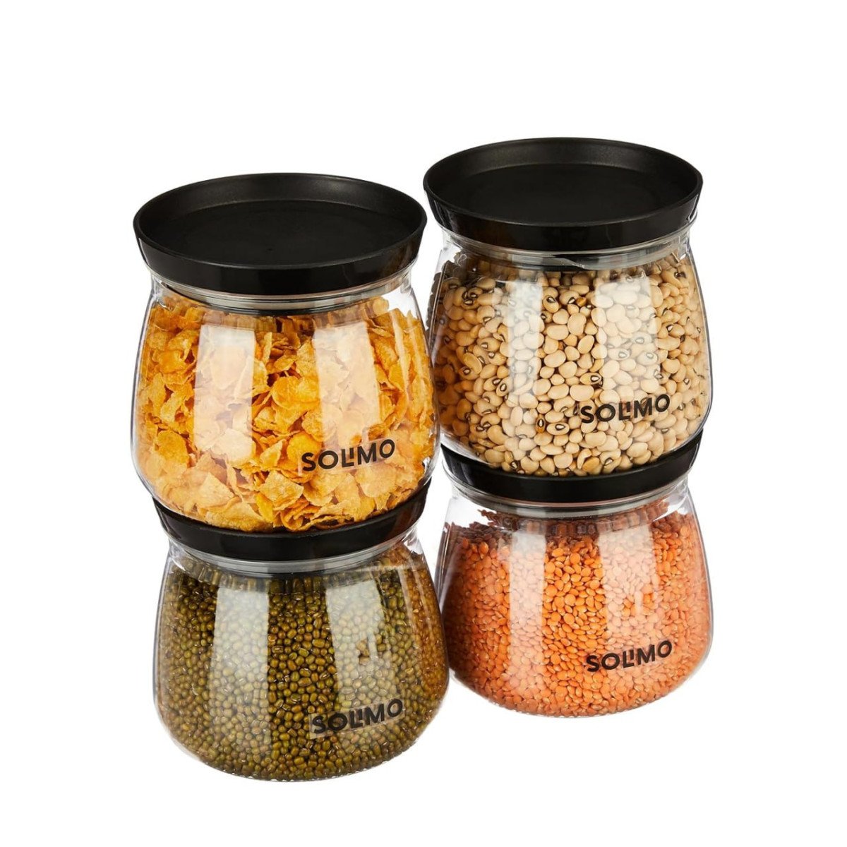 Amazon Solimo Plastic Storage Jar And Container Se