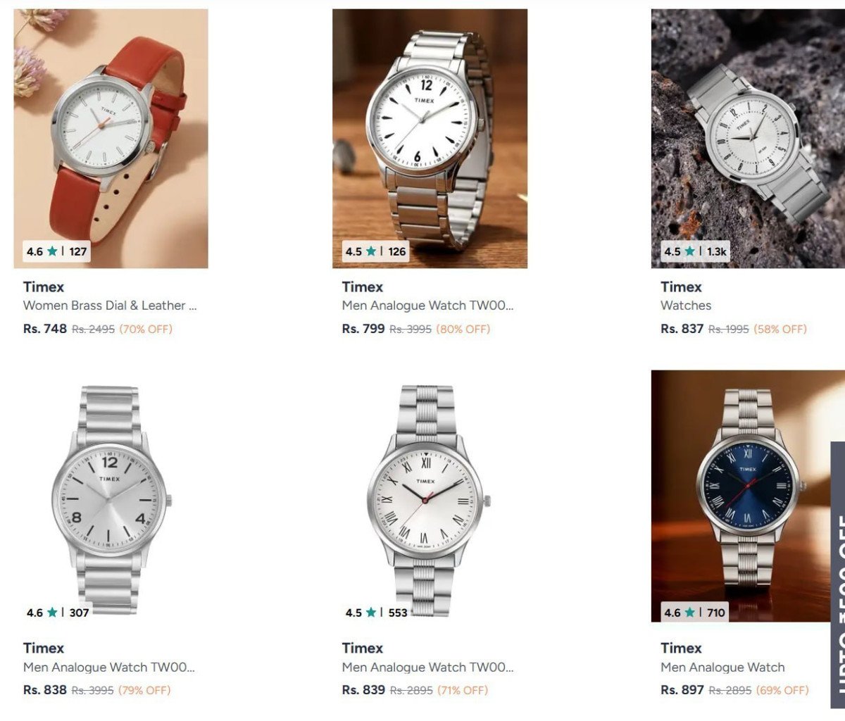 Looooottimex Watches 61 Starting From Rs 748 