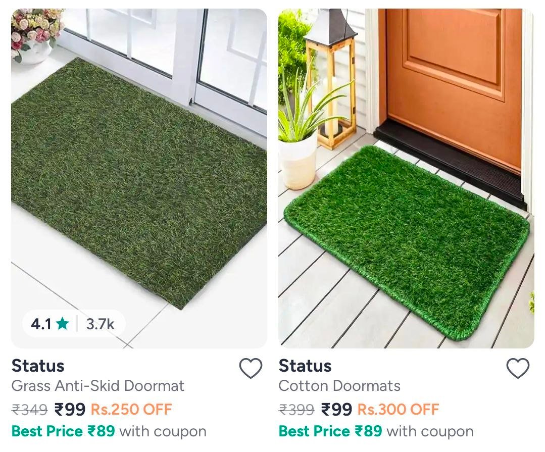 Myntra Doormats Starting 99 Min 70 On Popular Beds
