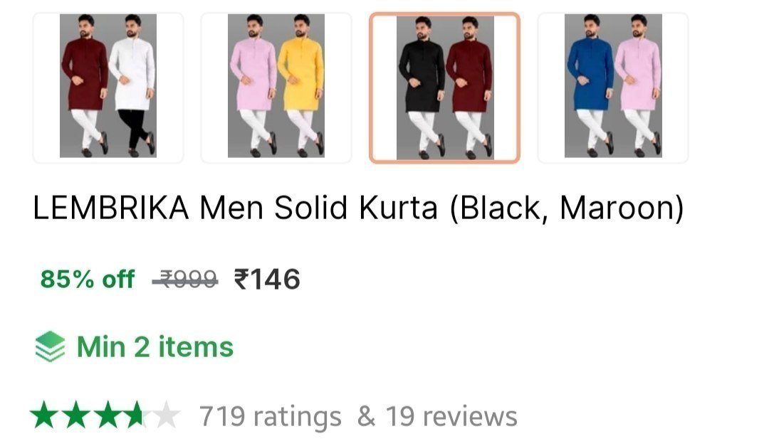 Men Solid Kurta 146