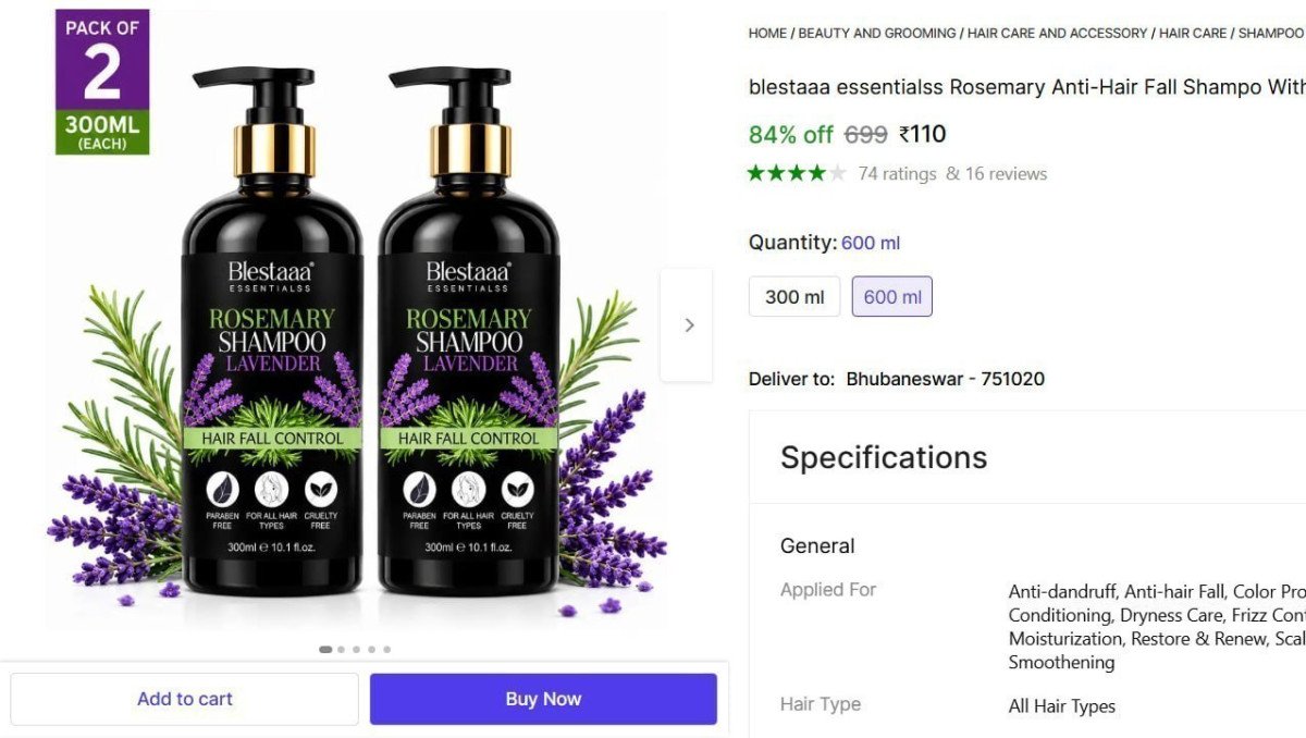 Anti-hair Fall Shampoo 600ml 110
