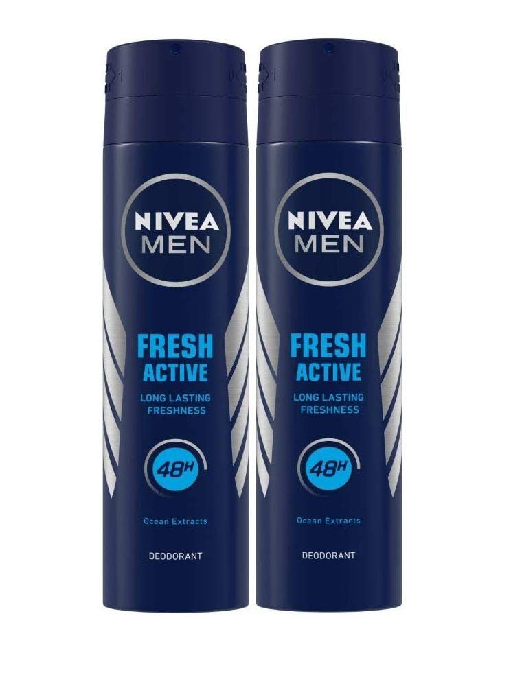 Nivea Fresh Active Spray Deodorant For Men 2 Count 292