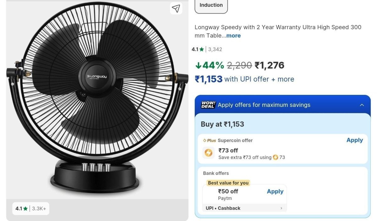 Longway Table Fan At 1276
