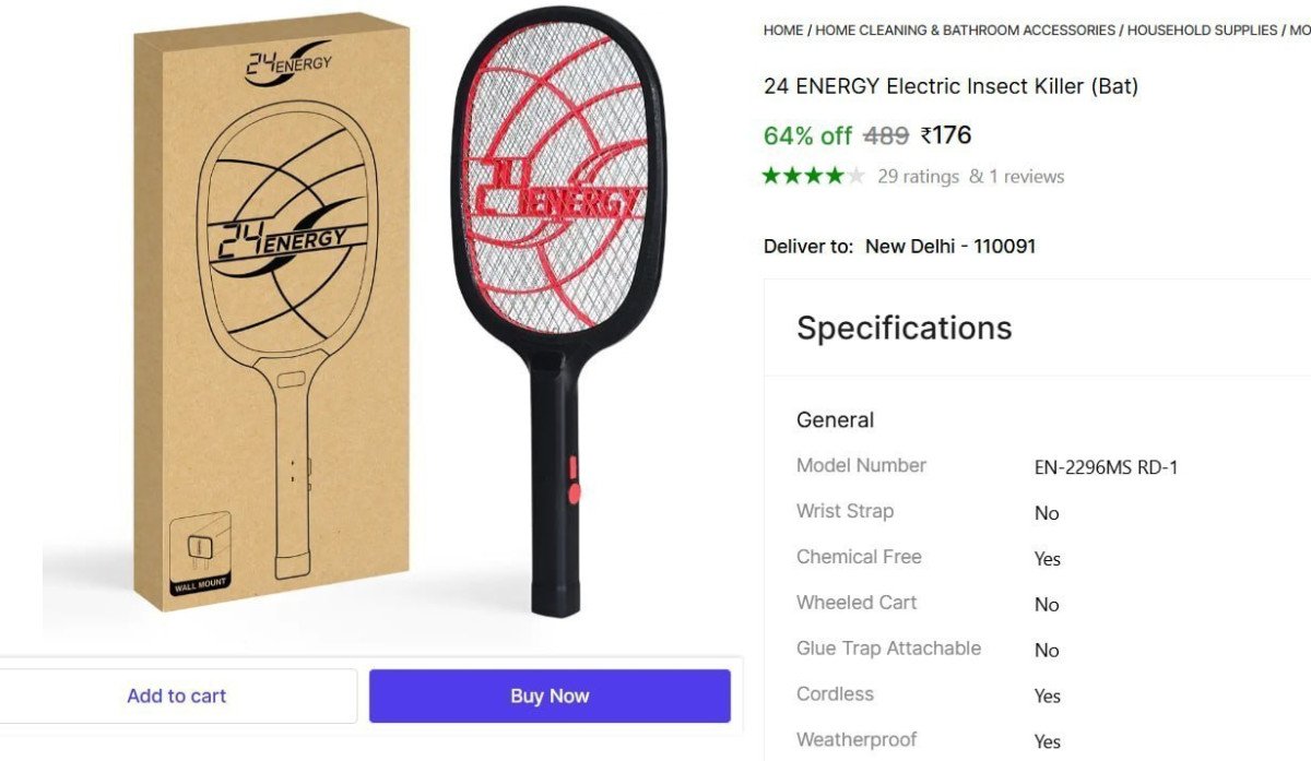Electric Insect Killer Rackets From 176