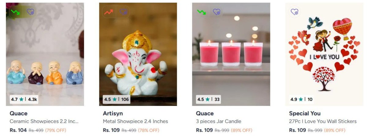 Myntra Artsy Home Decor Starting 104 Extra 10 Link - ajio minimum 90 off sale