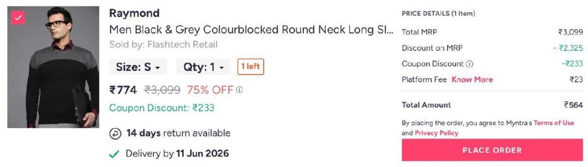 Myntra Loot Extra 30 On Clothing Apply Code E