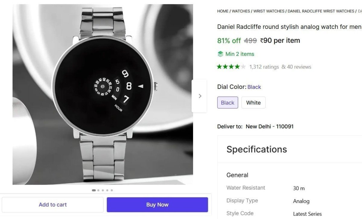 Round Series Analog Watch 90