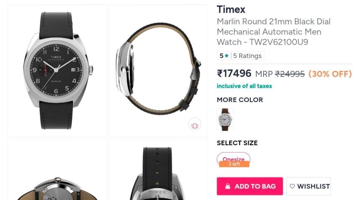Faast Timex Marlin Automatic12966apply Coupon Time