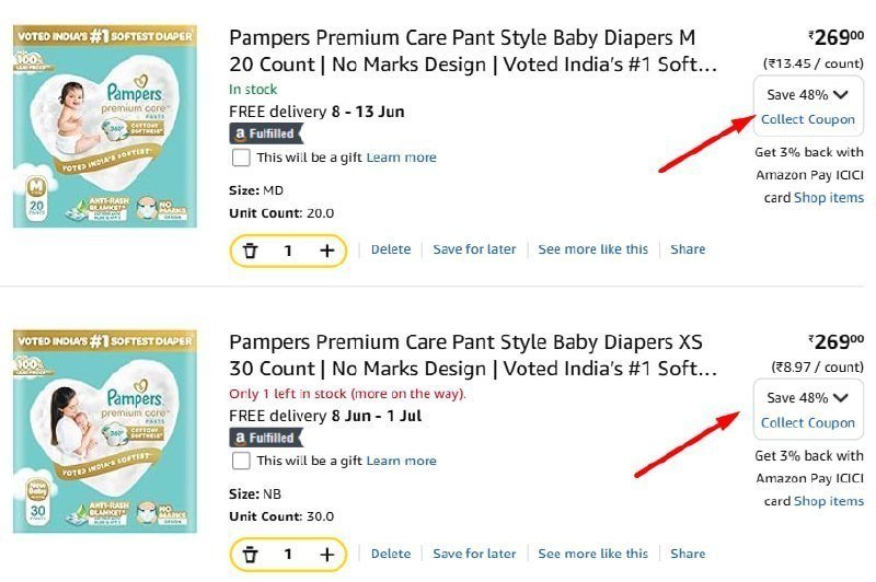 Loot Pampers Baby Diapers 139 Apply 48 Coupon