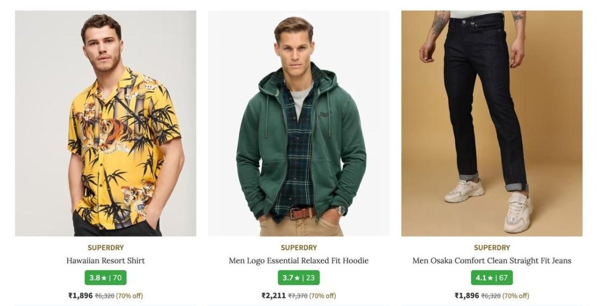 Ajio Superdry Clothing - Flat 70 Offmen S Women S