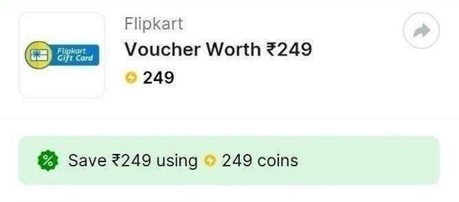 Flipkart Gift Card 100 Using Supercoin Back For 249claim