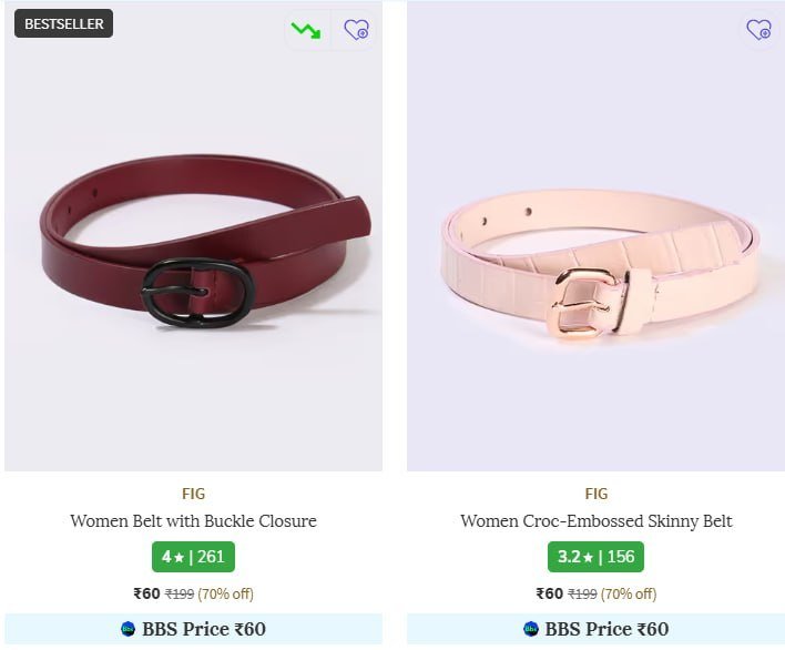 Ajio Loot Women S Premium Belts Starting From 60link