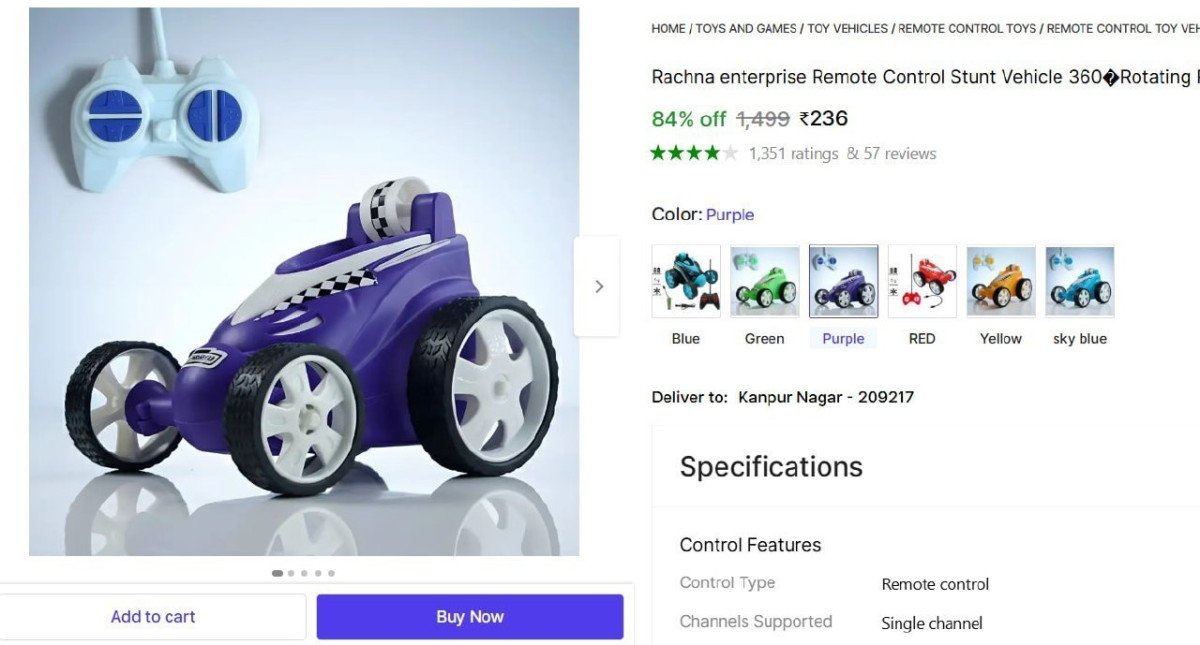 Remote Control Stunt Vehicle 236
