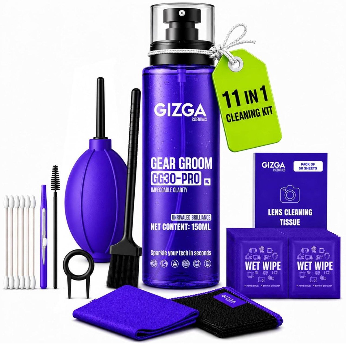 Gizga Pro Series 11-in-1 Cleaning Kit - 150ml