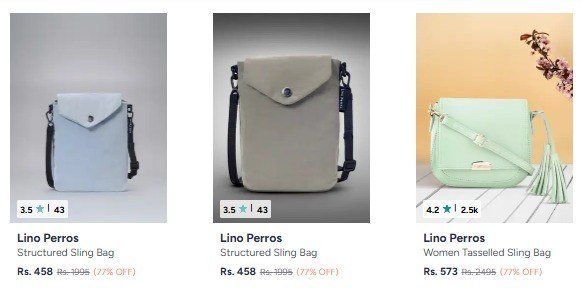 Myntra 80 Lino Perros Handbags Link-