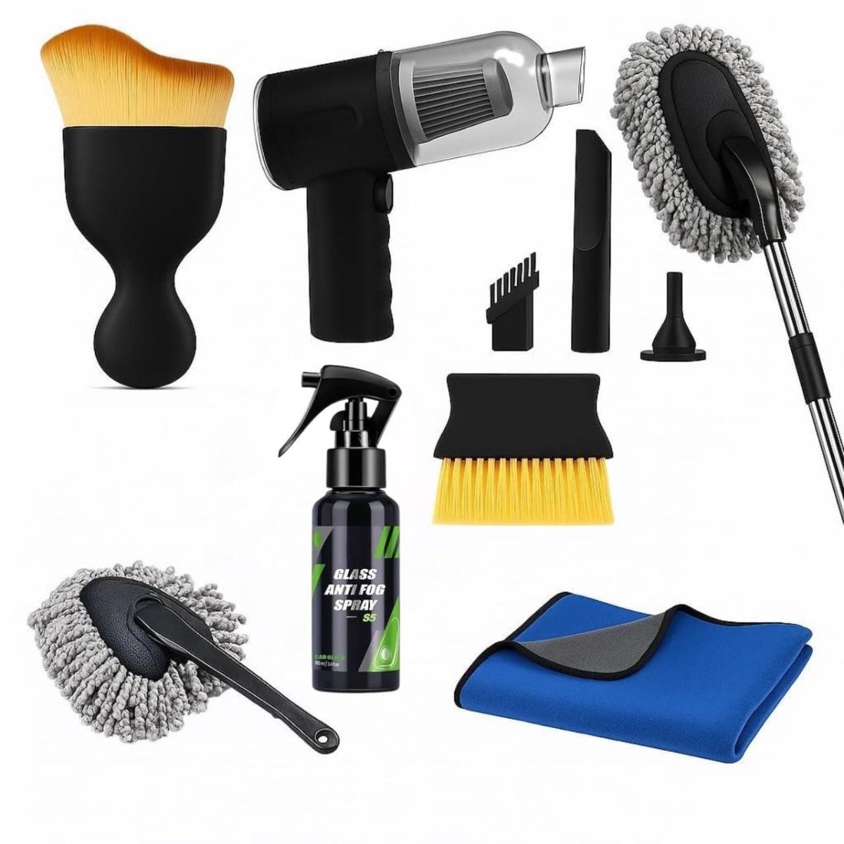 Pcs Car Cleaning Kit With 3-in-1 Mini Vacuum Clean