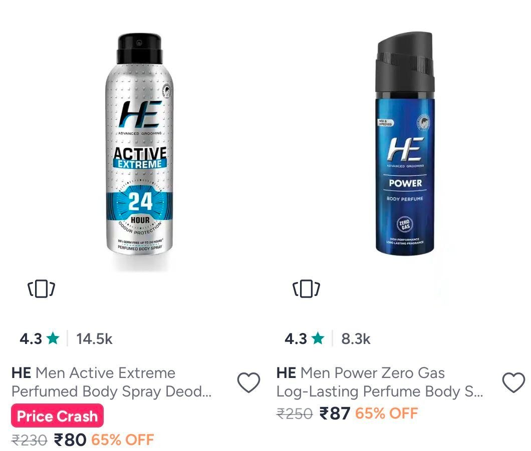 Myntra He Deo Perfume Starts 80