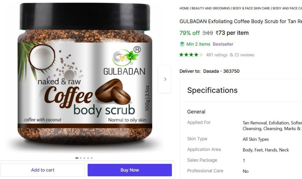 Exfoliating Coffee Body Scrub For Tan Removal At 73