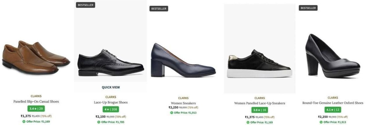 Ajio Loot 80 On Clarks Footwears Womens Mens