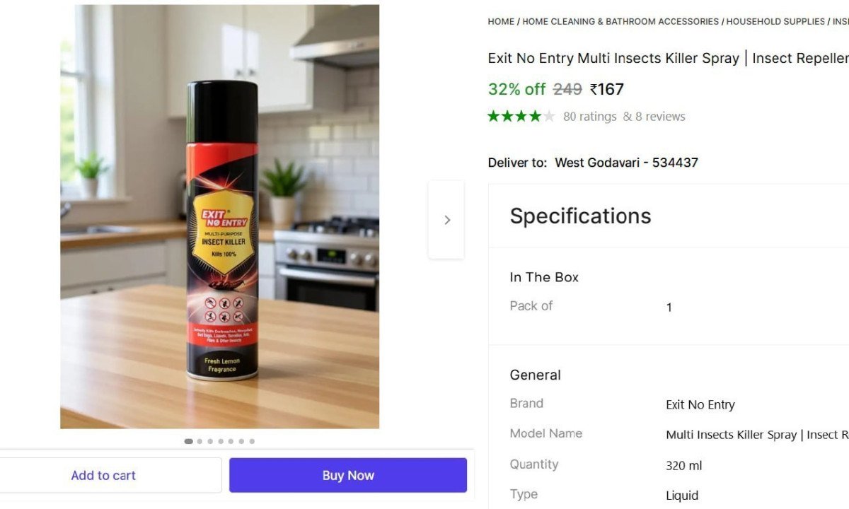Multi Insects Killer Spray (320 Ml) 167