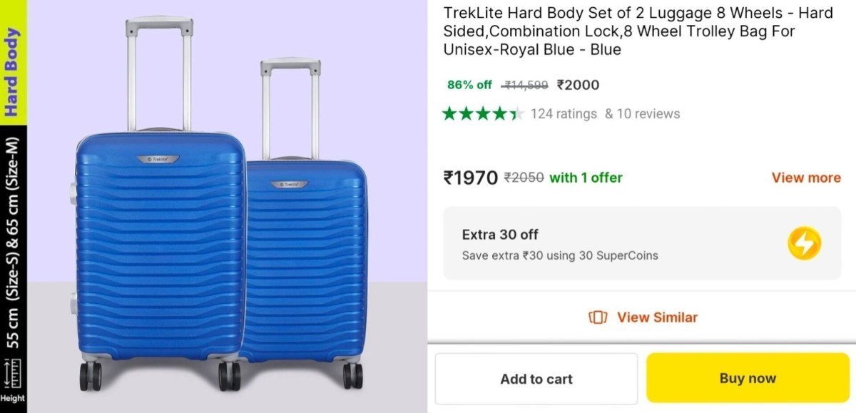 Pack Of 2 Trolley At 2000more Deals Click Here To Join Check All Whatsapp