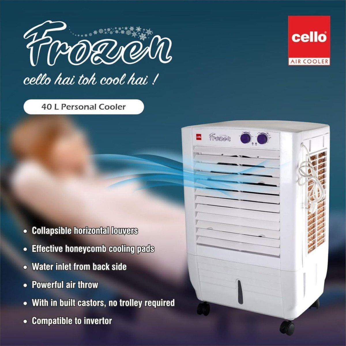Cello 40 Litres Air Cooler 4834 Apply 5 Coupon