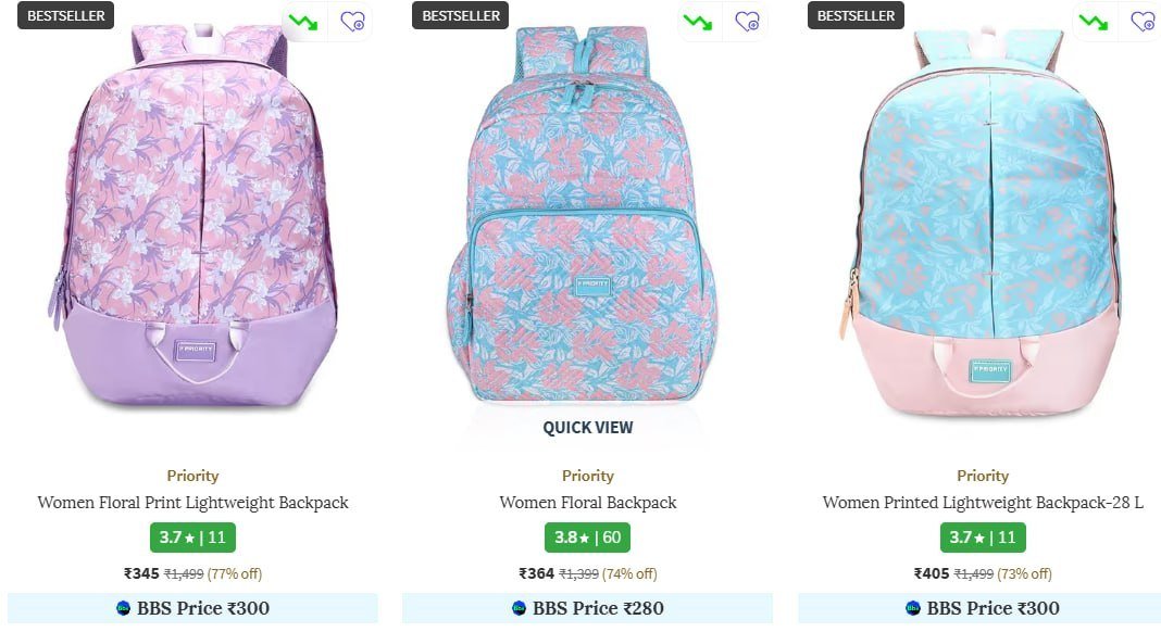 Ajio Hblta Stylish Backpacks Under Rs 499 Hblta Ba
