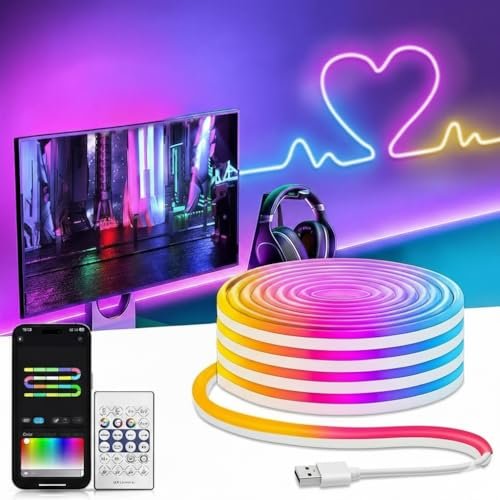 Desidiya Rgb Neon Led 5mtr Strip Light With App Remote Control Music Sync U