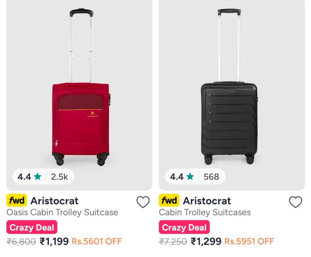 Myntra Aristocrat Trolleys 1199safari 8 W Har