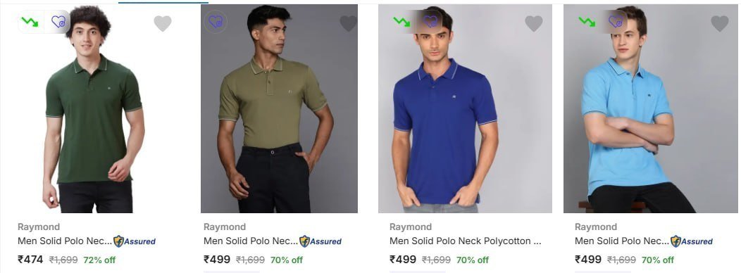 Flipkart 72 - Raymond Mens Tshirt