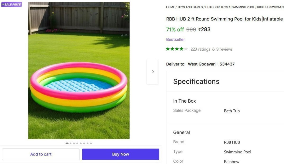 Ft Round Swimming Pool For Kids 283