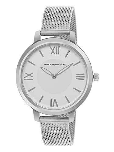 French Connection Stainless Steel Analog Silver Di