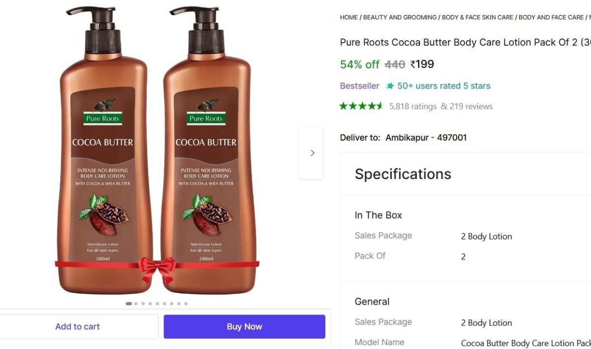 Cocoa Butter Body Care Lotion Pack Of 2 (300m