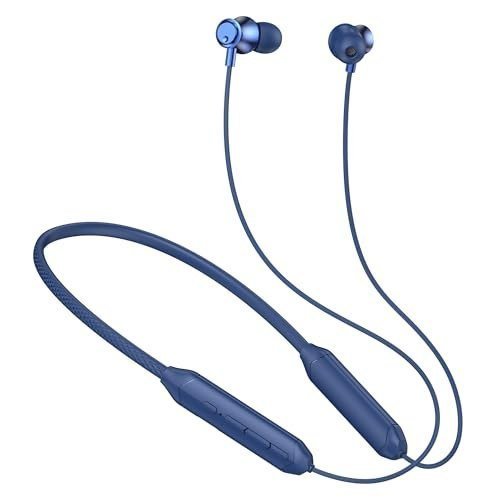 Kratos Blue Bluetooth Neckband With 55h Playtime Deep Bass Stereo Sound Hd 