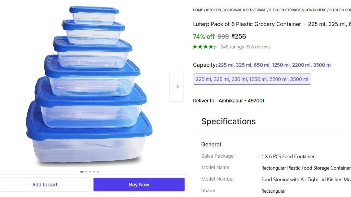 Pack Of 6 Grocery Container At 256