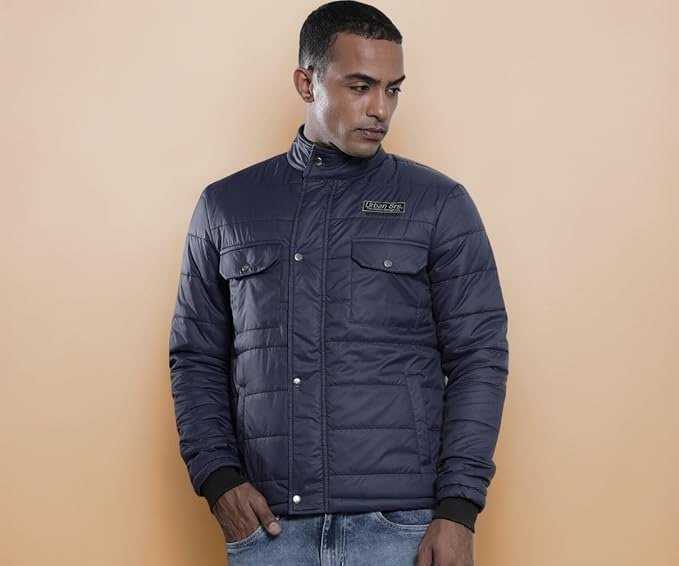 The Indian Garage Co Men Slim Fit Solid Puffer Jackets 1 020 Mrp 5 099 Save