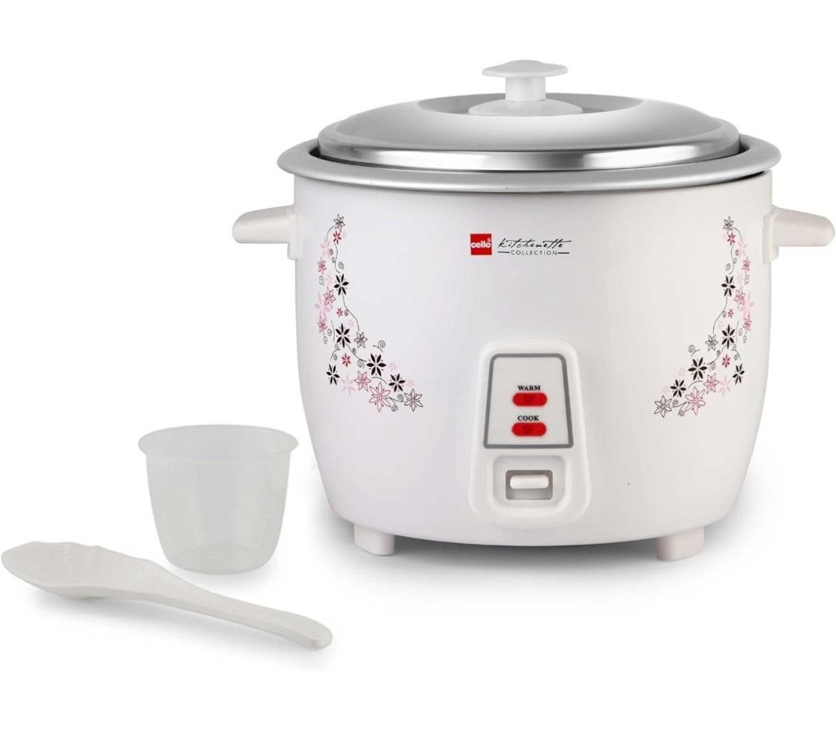 Cello Iris Electric Rice Cooker With Single Pot 1 5l White 1 999