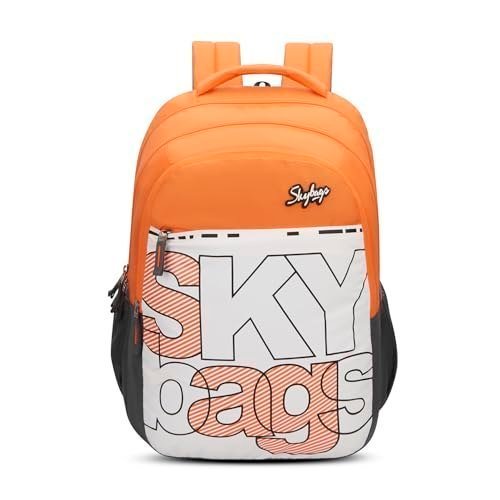 Skybags Peeps Rc Orange Black 36l School Bag For Kids With Raincover Backpa