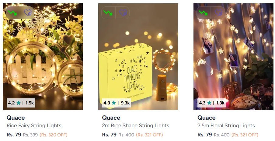 Myntra 75 On String Lights Starting From Rs 7