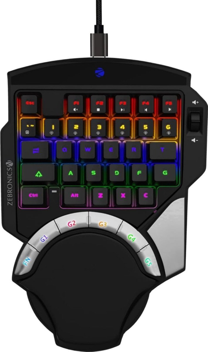 Amazon Zebronics Zeb-max Atom One-handed Rgb Gaming Mechanical Keyboard 100