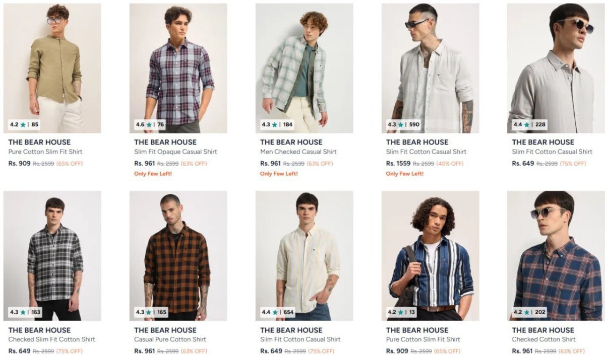 Myntra 78 On The Bear House Clothing Shirt Tshirt More